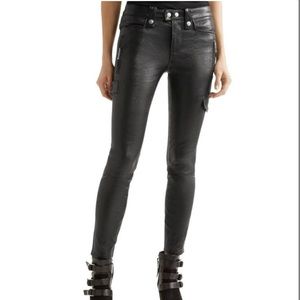 FRAME embellished leather leggings